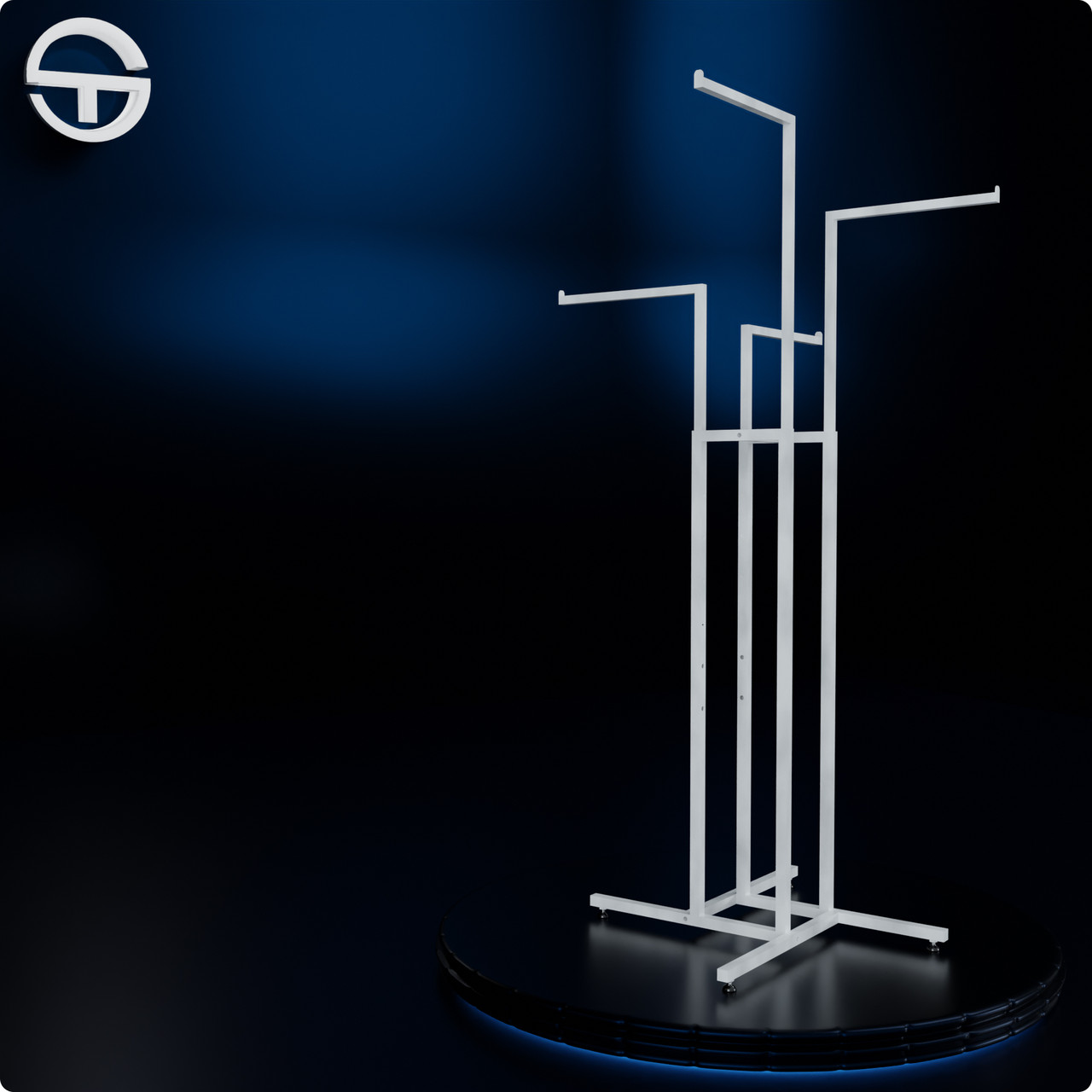 Стійка "OCTOPUS" з переклацувачем. Торгівельна стійка вішало. Торговий рейл у магазин одягу  для розпродажів, фото 1