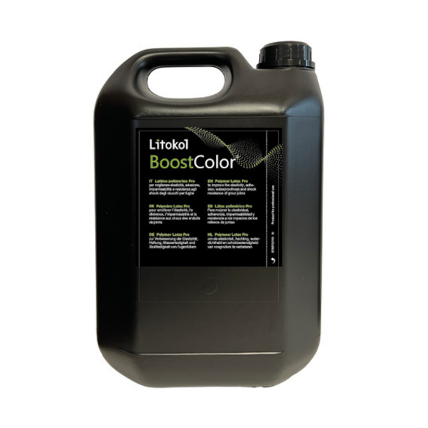 Полімерний латекс Litokol BoostColor 1 кг для поліпшення еластичності, адгезії, водонепроникності затирки швів, фото 1