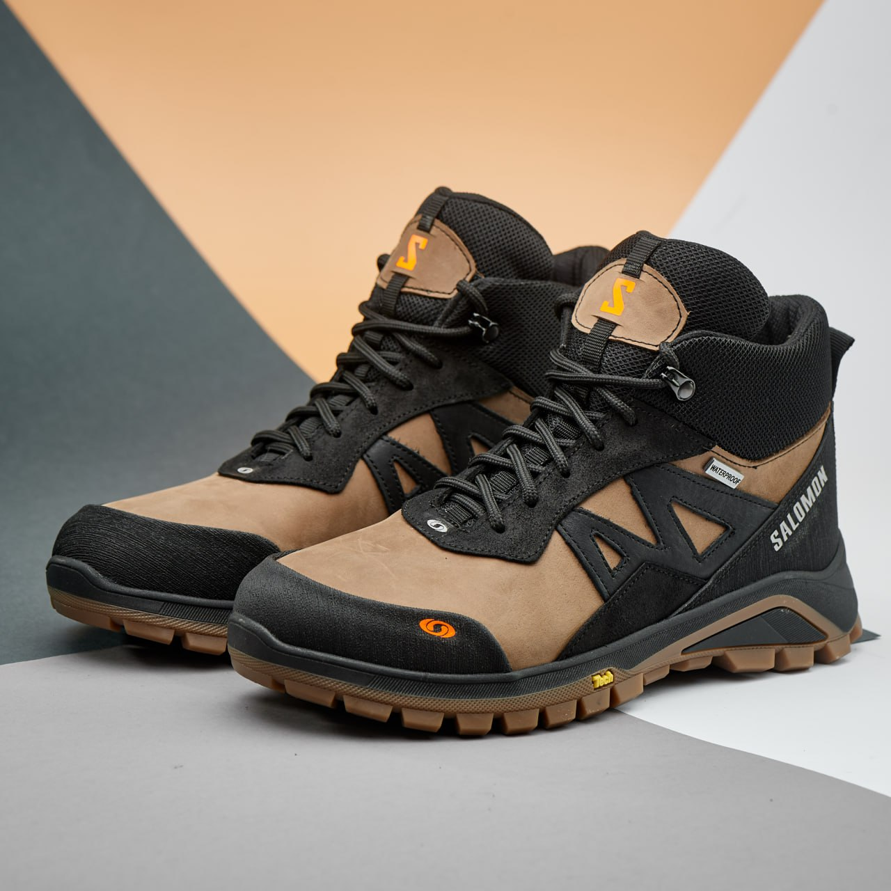 Зимові чоловічі шкіряні черевики, кросівки коричневі утеплені з натуральної шкіри на хутрі на зиму для чоловіків, розмір 40-45, фото 1