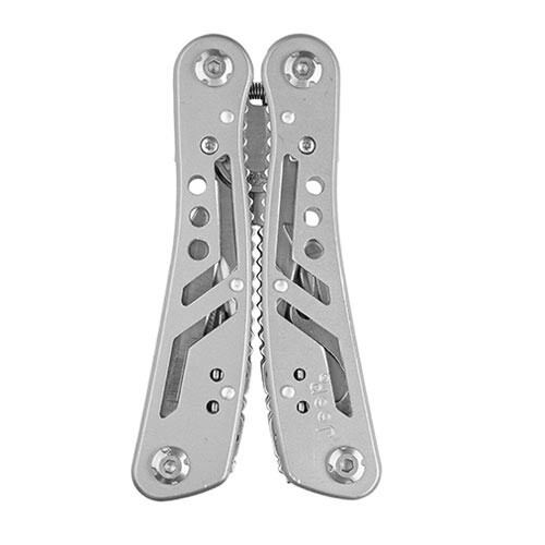 Мультитул 11в1 сірий, багатофункціональний складаний інструмент із нержавійної сталі з чохлом