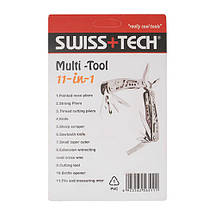 Мультитул 11в1 сірий, багатофункціональний складаний інструмент із нержавійної сталі з чохлом, фото 3