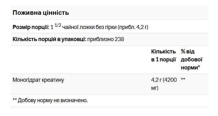 Креатин моногідрат мікронізований NOW Sports Micronized Creatine Monohydrate 1000 г, фото 3