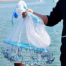 Рибальська мережа накидна Американка SK-6м, діаметр 6 м, нейлонова з обважнювачами, професійна модель, фото 2