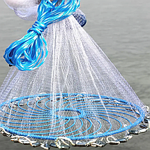 Рибальська мережа накидна Американка SK-6м, діаметр 6 м, нейлонова з обважнювачами, професійна модель, фото 3