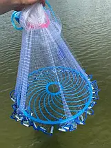 Рибальська мережа накидна Американка SK-6м, діаметр 6 м, нейлонова з обважнювачами, професійна модель, фото 4