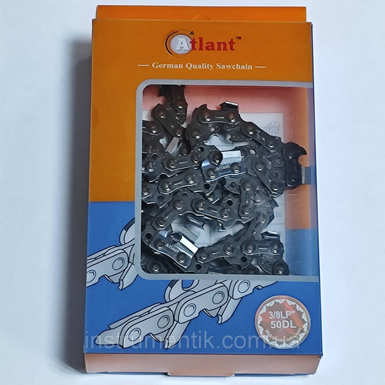 Ланцюг для бензопил 3/8", 1.3 мм, 50 ланок Atlant, фото 1