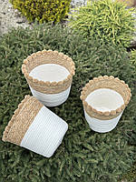 Корзина кругла для квітів💐 Арт:3353