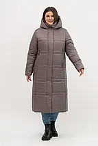 Жіночий довгий пуховик Li-9-1 р-ри 52–66, фото 3