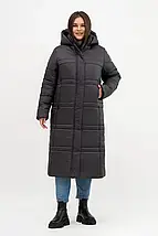 Жіночий довгий пуховик Li-9-1 р-ри 52–66, фото 4