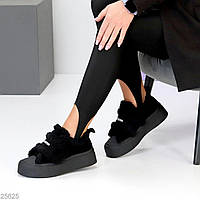 Жіночі зимові автоледі натуральні з хутром Чорні "Nelsa"