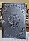 Книга Апостол богослужбовий церковнослов'янською мовою, оклад шкіра, розмір 20*30, накладки сріблення, фото 9