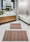 Набір бавовняних килимків для ванної кімнати Diva 60*100+50*60 Parca Grey Beige колір різнокольоровий