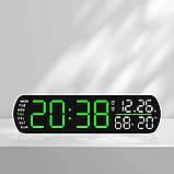 Настільний електронний годинник Mids з резервним живленням, термометр, календар., фото 7
