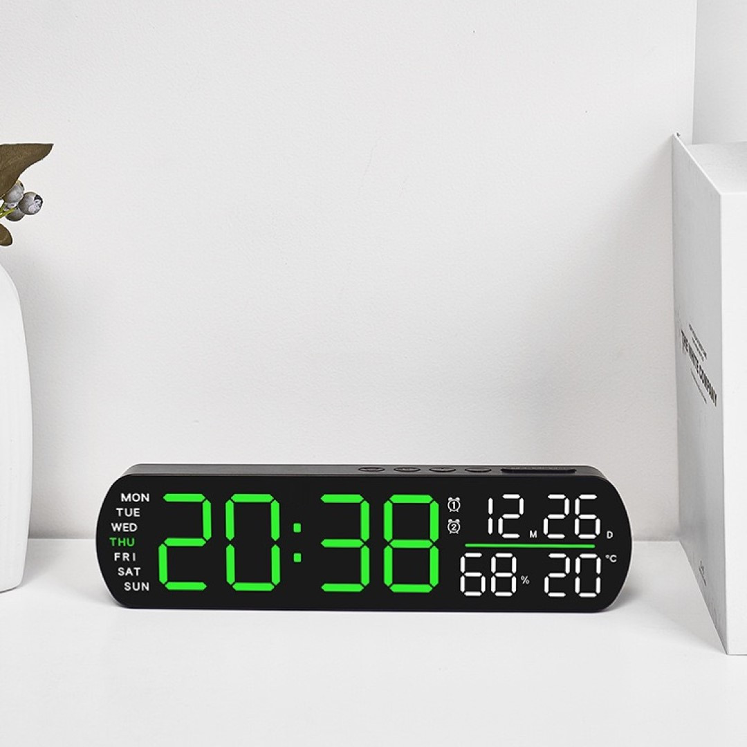 Настільний електронний годинник Mids з резервним живленням, термометр, календар., фото 1