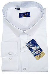 Чоловічі сорочки батал величезний Lucciano vd-1002 однотонна класична Туреччина, ошатна біла стильна 52