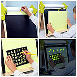 Двосторонній мольберт дитячий настільний 5 в 1 Люмік, малювання світлом, крейдою, маркерами LMA5N, фото 2