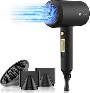 Професійний фен для волосся з іонізацією Slopehill Hair Dryer 1800 Вт з насадками