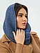 Стильний та універсальний в’язаний хомут, джинс, фото 4