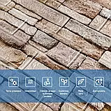 3д панелі самоклейні під цеглу піщану, бежевий кирпич катеринослав 700x770x4мм, 3Д панелі під цеглу, фото 2