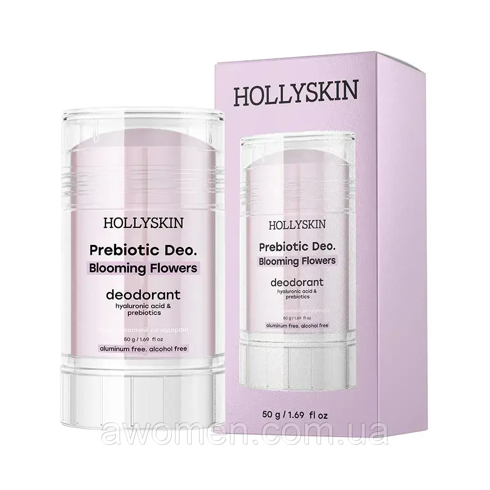 Парфумований дезодорант з гіалуроновою кислотою і пребіотиками HOLLYSKIN Prebiotic Deo. Blooming Flowers 50 г, фото 1