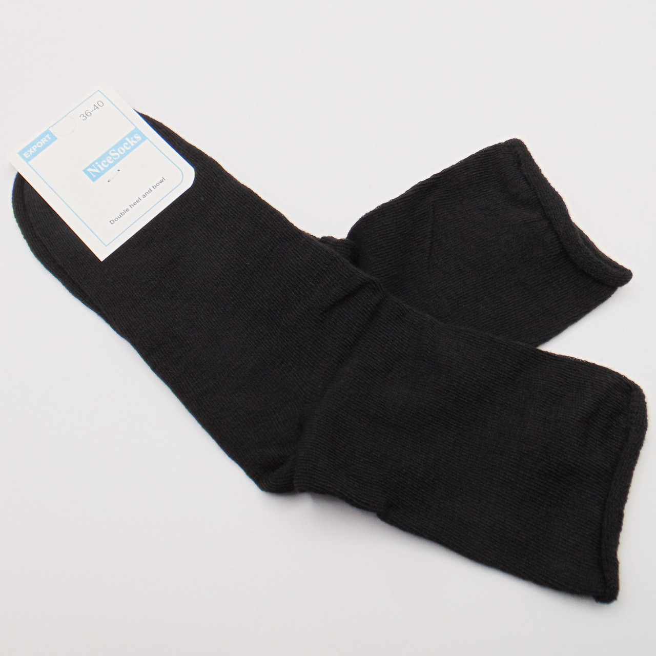 Шкарпетки без гумки 36-40 чорні Nice, фото 1