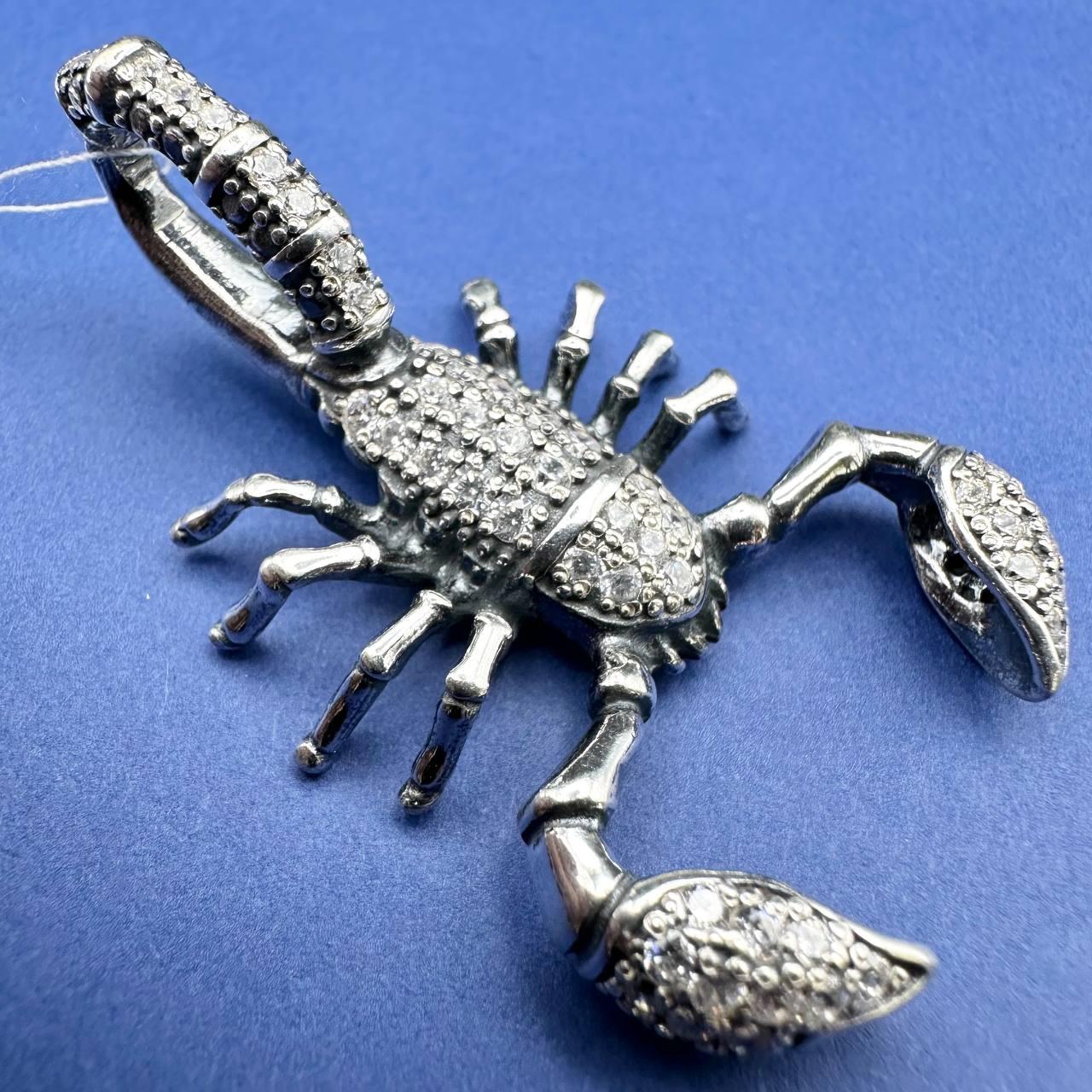 Кулон скорпіон великий 12 г Срібло 925 проби з чорнінням
