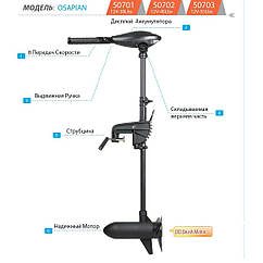 Човновий електромотор Haswing Osapian (E) 40Lbs