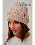 Вовняна жіноча шапка MISSY Бергія Тепла молодіжна зимова жіноча шапка, фото 2