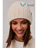 Вовняна жіноча шапка MISSY Бергія Тепла молодіжна зимова жіноча шапка, фото 4