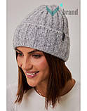 Вовняна жіноча шапка MISSY Бергія Тепла молодіжна зимова жіноча шапка, фото 10