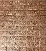 Самоклеючі 3Д панелі під коричневу цеглу 700х770х4мм, Декор на стіни