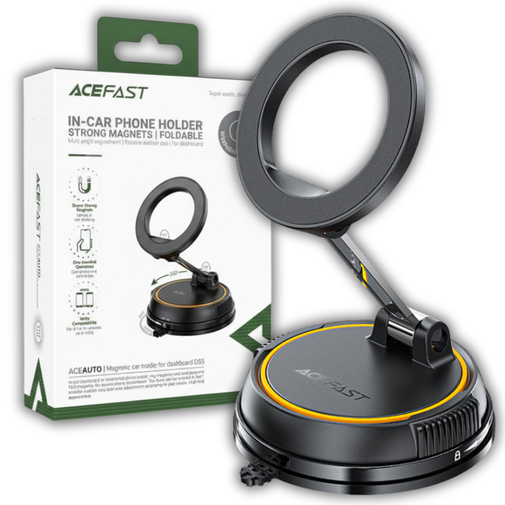 Магнітний тримач для смартфона в автомобіль на торпеду та скло універсальний Acefast, фото 1