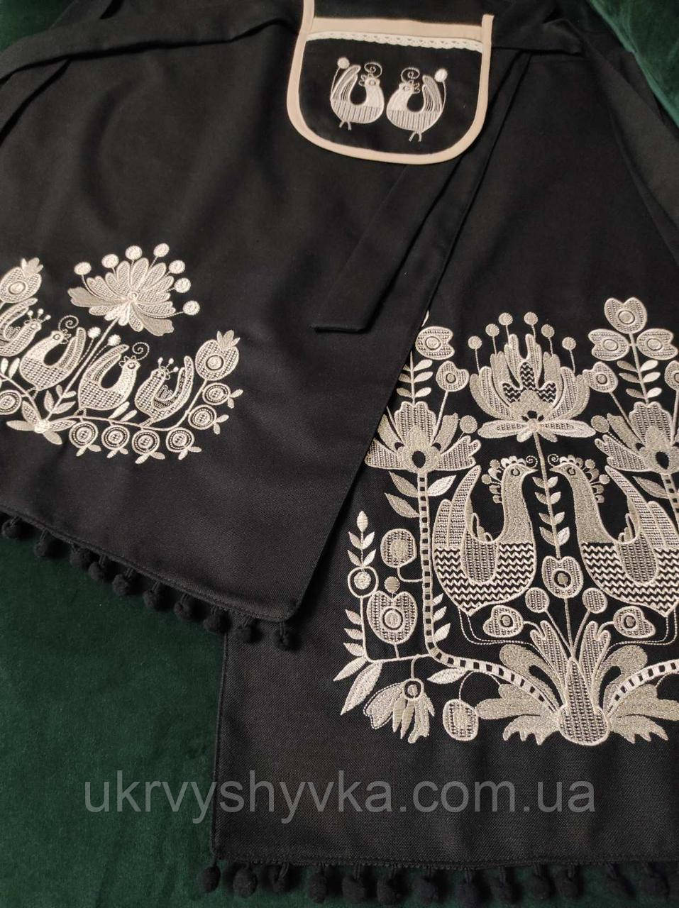 Запаска з вишивкою та сумочкою-ладункою "Самобутні", фото 1