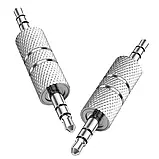 Аудіо стерео перехідник штекер 3к тато-тато Jack 3.5мм, фото 3