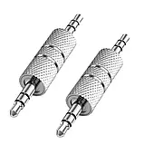 Аудіо стерео перехідник штекер 3к тато-тато Jack 3.5мм, фото 4