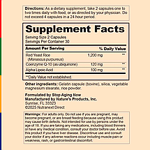 Червоний ферментований рис з коензимом Stop Aging Now Q10 RED-Q10® Organic Red Yeast Rice 60 капс., фото 5