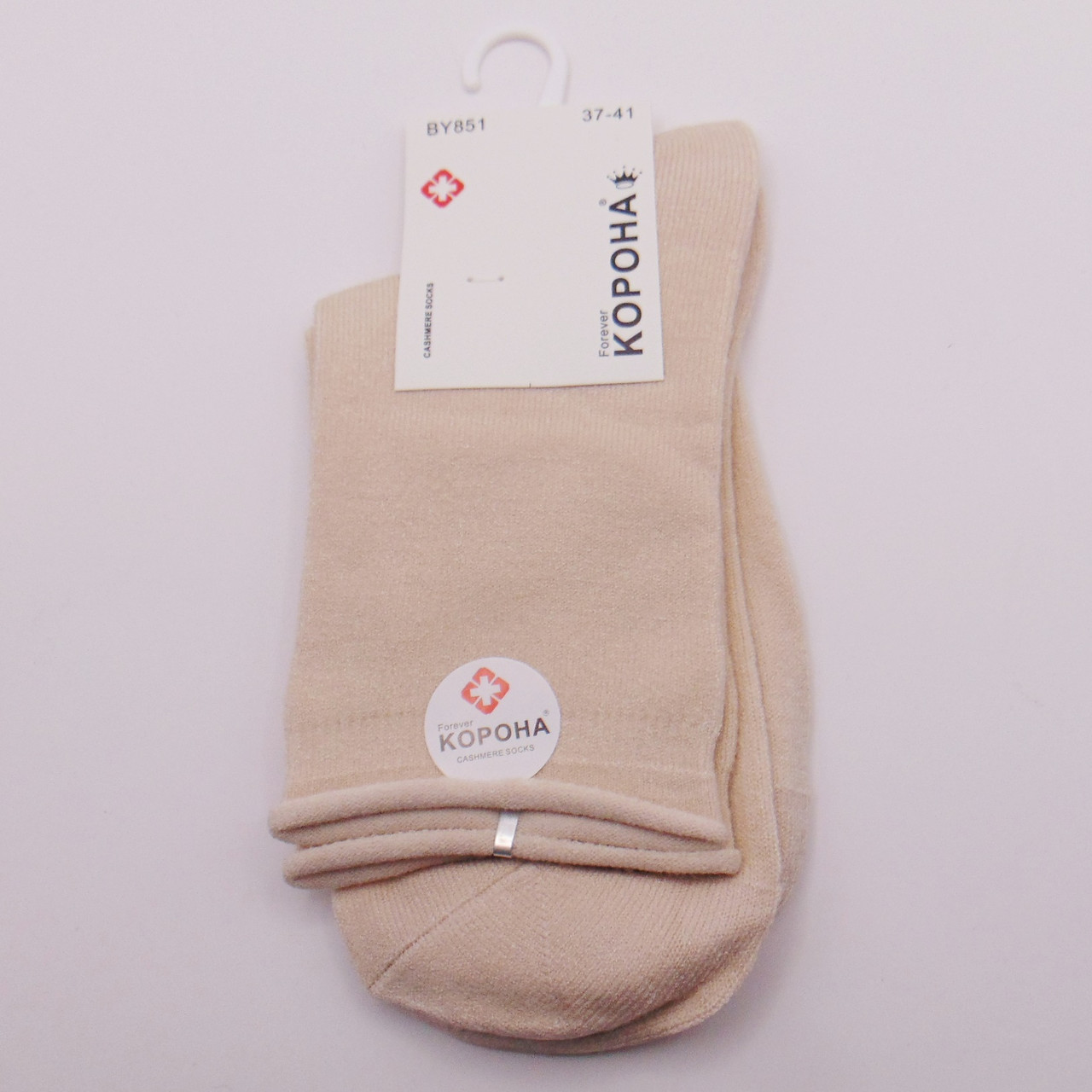 Кашемірові шкарпетки без гумки 37-41 сірі Корона 851, фото 1