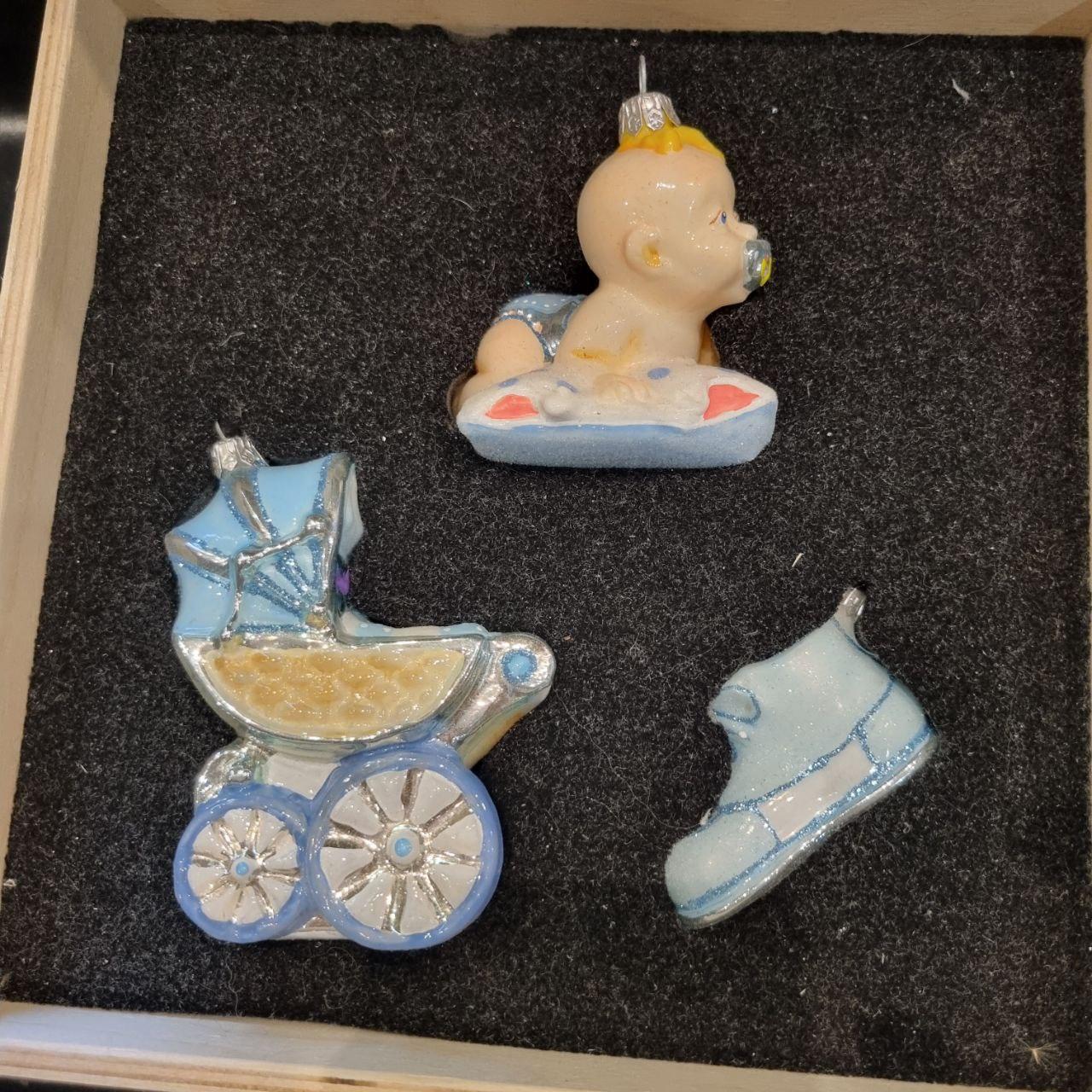 Скляна ялинкова іграшка Набір Мій перший Новий рік Komozja Family