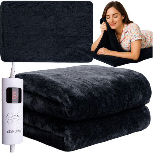 Електроковдра 180x130 см Ruhhy 26202 чорна