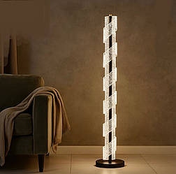 Торшер сучасний T22107F BK+GD