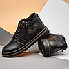 Зимові чоловічі шкіряні черевики на блискавці чорні утеплені з натуральної шкіри на хутрі на зиму, розмір 40-45, фото 6