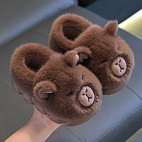 Детские тапочки Капибара, плюшевые мягкие комнатные тапки с Капибарой домашние для детей взрослых Копибара размер 34 35, 22 см
