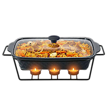 Марміт керамічний 2 літри 36*21*6,5 см. прямокутний із підставкою Kamille KM 6421