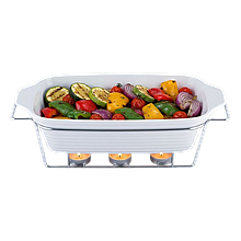 Марміт керамічний Kamille 3 л. хромована підставка 3 свічники KM-6404