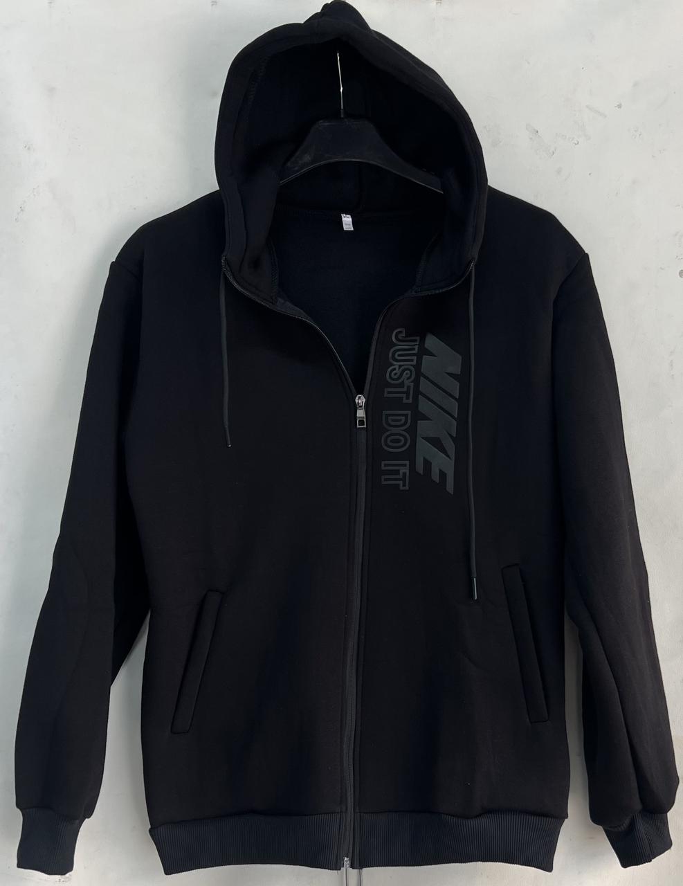 Батник на змійці чоловічий на флісі норма однотонний пеньє з накаткою, фото 1