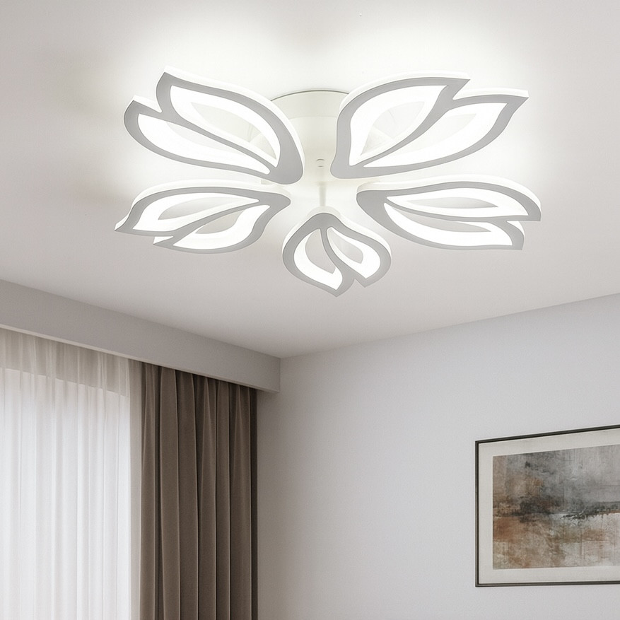 Світлодіодна LED люстра до 20 м² з пультом 120 Вт (V K39685/5 WT), фото 1