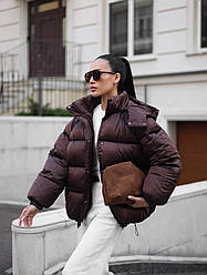 Теплий жіночий пуфер із капюшоном і карманами Gs2775