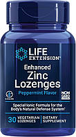 Life Extension Enhanced Zinc Lozenges / Цинк льодяники для імунної підтримки смак м'ята 30 штук