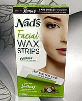 Воскові смужки для видалення волосся на обличчі Nads Hair Removal Facial Wax Strips