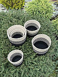 Набір круглих горщиків для квітів💐. Арт:3355, фото 5